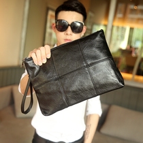 Trend street Korean version of mens plaid clutch file bag fashion handbag business casual envelope bag new