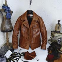 Batik a lot of spot loss sell Helix Rider California Cubs Japanese retro first layer cowhide leather coat