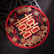 Wedding Comedy Door Post Wedding Wedding House Doors Double-Heineword stickup decoration New room Living-room Glass Window Flower Stickers Suit