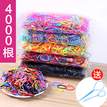 Rubber band wholesale disposable rubber band hair rope black hair ring elastic childrens tie hair Adult hair accessories headdress products