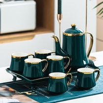 Nordic Teapot Teacup set Household ceramic cup set tea making cup Living room water cup Modern minimalist creativity