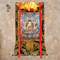 Nepal cotton cloth mineral pigment Buddha statue Tibetan Sakyamuni Buddha Thangka hanging paintings handmade decorative paintings can be traced gold