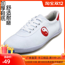 Thickened beef tendon training cloth shoes Autumn and winter Chenjiagou Taiji martial arts shoes for men and women 34-46 yards red and white Black