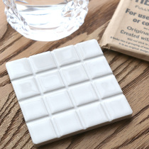 Japan imported Nakagawa Sagaji store THE coaster white chocolate ceramic square tile coaster