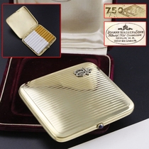 German Emperor William II used 18K pure gold pure gold gold inlaid diamond sapphire Crown portable cigarette case