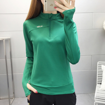 Quick-drying clothes womens stand-up collar thin stretch base shirt outdoor sports mountaineering running thin long sleeve T-shirt fun
