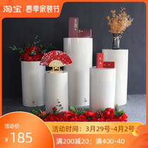 New Iron Art Wedding Celebration Props Cylindrical Dessert Table Cylinder Dessert Desk Sign To Zone Birthday Party Display Pendulum