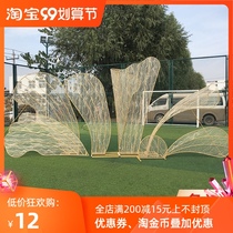 New wrought iron wedding props butterfly petals background wedding stage screen ornaments shopping mall activity decoration layout