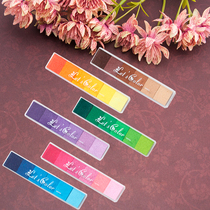 Candy Color Cute Strip Gradient Hand Finger Painting Imprinted Clay Color DIY Rubber Stamp Hand Printed Clay Little Fresh 6 Color