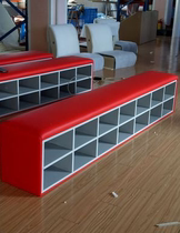 Custom early childhood education center bench training organization waiting to change shoes stool dance room rest soft bag sofa stool