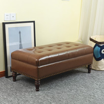 Living room sofa footstool footstool solid wood shoe stool shoe shop shoe stool clothing shop sofa stool leather stool bed tail stool