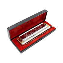 Larry Adler German HOHNER and LAA 12-hole novice beginner introductory harmonic harmonica instrument