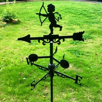  Outdoor lawn villa exports to Europe and the United States beautiful wrought iron plug-in net celebrity props Eros Cupid directional weather vane
