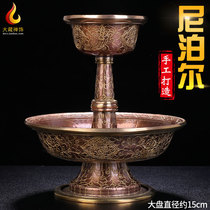 Protector cup pure copper Nepal handmade Tibetan supplies for Buddha supplies carved eight auspicious tantric ornaments for wine glasses