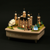 Taiwan Jeancard Bluetooth Music Box Player Castle Movable Light Plug Carson Live Wooden Gift