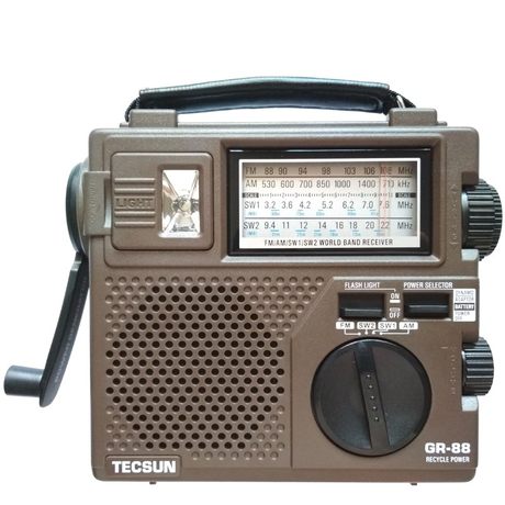 Tecsun/德生 GR-88P手摇发电应急防灾收音机环保便携手电筒