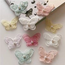 New organza butterfly decals handmade diy cloth stickers clothing accessories decorative clothes hats home fabric art