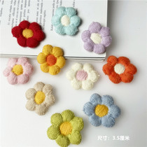 Knitted three-dimensional flowers color florets clothing and hat accessories DIY hand-sewn home fabric materials