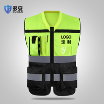 Leadership reflective vest Motorcycle riding safety clothing construction vest reflective clothing jacket for traffic and road administration vehicles