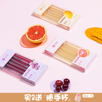 Fruit straw honey Mango flavor grapefruit flavor Grape flavor Juice honey Portable Carry-on gift SF