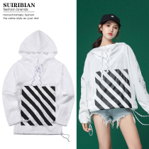 Stars identical to cap sunscreen clothes Men and women 2022 Summer new thin Breathable Easy Couple Coats Tide