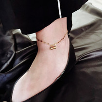 UK Gaoding ~ chao beauty flashing out of the street Joker small golden bean dexterous silent bell type fish mouth flashing anklet