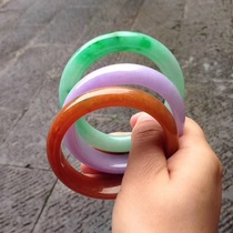 Myanmar Jade online Imperial Concubine big circle mouth ice floating flower three color bracelet male and female friend legendary birthday gift