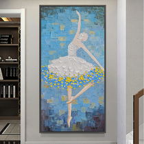 Hand-painted oil painting ballet girl porch decorative painting corridor corridor modern simple hotel abstract light luxury hanging painting