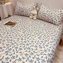 ins cotton sheet single piece 100 cotton summer girl single child dormitory quilt single pillowcase three-piece double