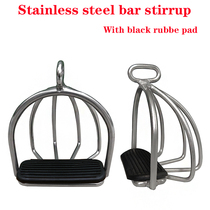 Stainless steel safety pedals and welding fences to protect riders novice pedals female riders stirrups