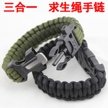 Wilderness Survival Bracelet Umbrella Rope Bracelet Battle Wolf Special Forces Multifunctional Braided Survival Bracelet Outdoor Survival Equipment