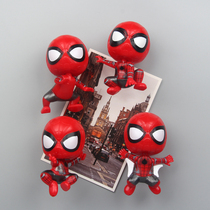 4 Q version of Spider-Man Heroes Expedition Creative Stereo Magnet Magnetic Sticker Refrigerator Sticker Decoration Magnetic Sticker