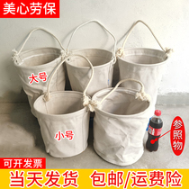 Cylindrical power kit canvas toilet bag electrical insulation barrel maintenance worker aerial work hanging bag wear-resistant