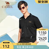 Camel mens 2021 summer new short-sleeved Polo shirt men Korean printing lapel t-shirt business casual top men