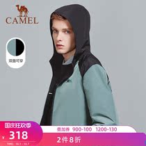 Camel outdoor mens coat 2021 autumn new sports hooded jacket thin fashion trend windproof top