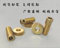 Spot motor copper worm worm gear 0 5 mold 1:25 matching matching micro small worm worm gear combination set