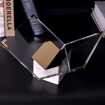 Modern crystal table sign brochure magazine table Book display stand Transparent display stand Desktop brochure stand