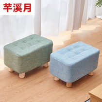 Small stool net red home sofa stool fabric lazy bench solid wood shoes stool low stool living room tea table bench bench
