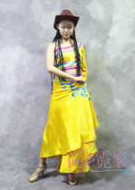 Kangding love song female Tibetan dance costume minority womens opening dance big swing skirt Beijing custom rental