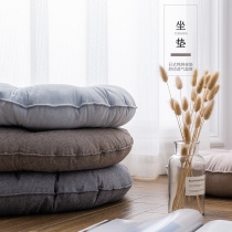 Japanese literary fresh cotton linen sofa cushion back tatami window solid color hip cushion Meditation meditation