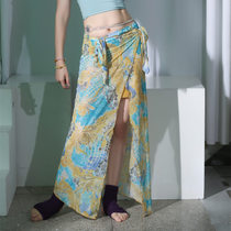 cherrydancer Ji Xiaopai original Oriental dance practice clothes under a piece of strap print wrap skirt fashion