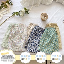 Too comfortable small shorts Huahua home cotton homemade loose home shorts pajamas daisy small floral Korean style