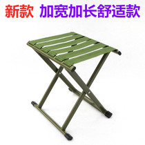 Portable foldable stool Train pony tie stool Adult household outdoor simple bench Military thickened chair