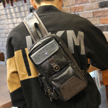 Mens chest bag 2022 new fashion minimalist Tide Cards Casual Little Backpack Mens Bag Trendy Single Shoulder Inclined Satchel Cortex