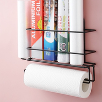 Kitchen paper towel rack Roll paper rack Punch-free refrigerator side wall hanging rack Fresh bag film storage rack Paper rack