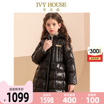 IVY HOUSE ivy boy clothing girl 2021 winter new down clothes light oil light light and thin coat lace