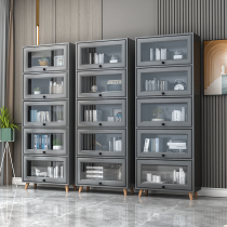 Multilayer bookshelf with door anti-dust floor Home living room Children student bookcase bookcase storage containing cabinet shelkers