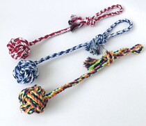 Cotton rope toy bite resistant toy tug-of-war toy knot toy pet dog toy dog training dog rope ball