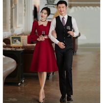 Toast Bride 2021 new wine red little man can usually wear back to the door wedding evening dress female spring and autumn