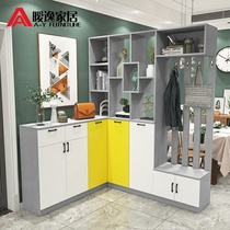 Door entrance cabinet Shoe cabinet Low cabinet One-piece light luxury wind home partition cabinet Custom simple screen Living room corner cabinet